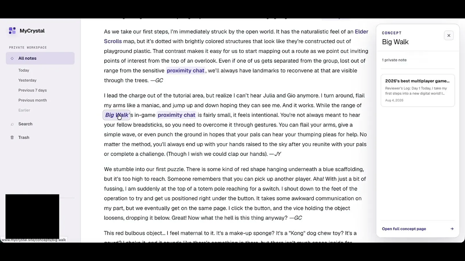 MyCrystal — X posts and web to Markdown screenshot 1 (video preview)
