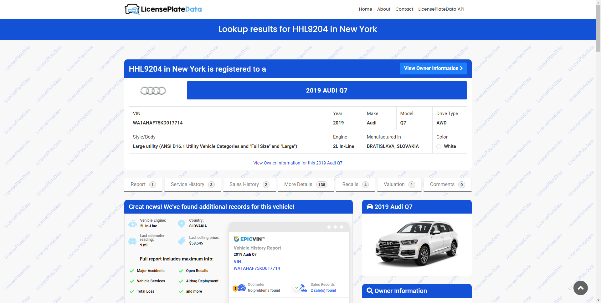 License Plate Data gallery image