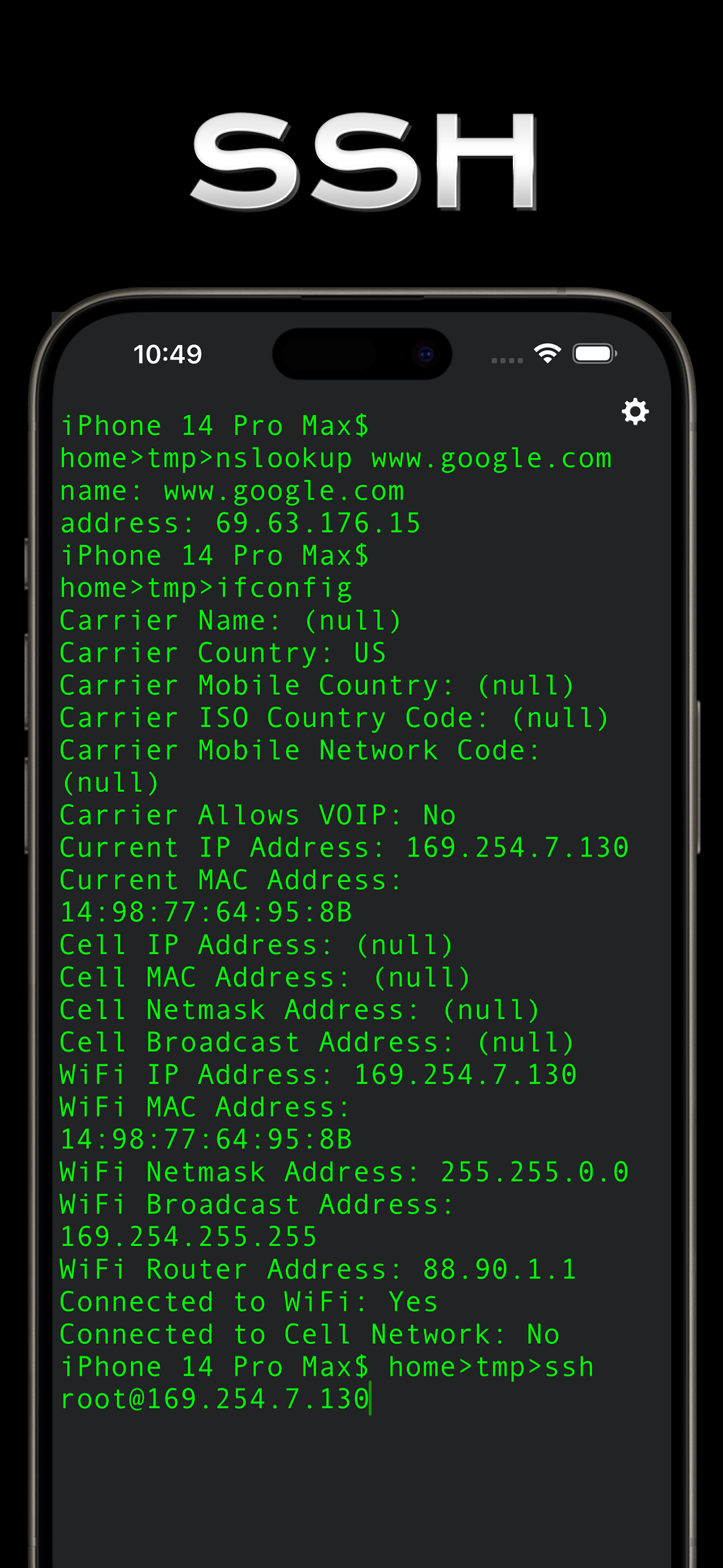 Mídia 1 de Openterm - Emulador de terminal no iOS