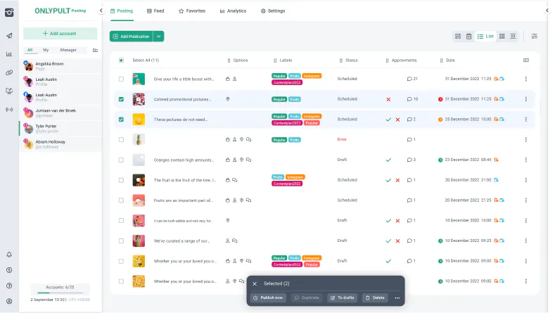 Onlypult - to work with social media gallery image