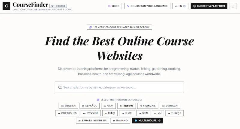 CourseFinder — Online Course Directory screenshot 1