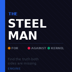 The Steelman Engine - Product Hunt launch logo and brand identity