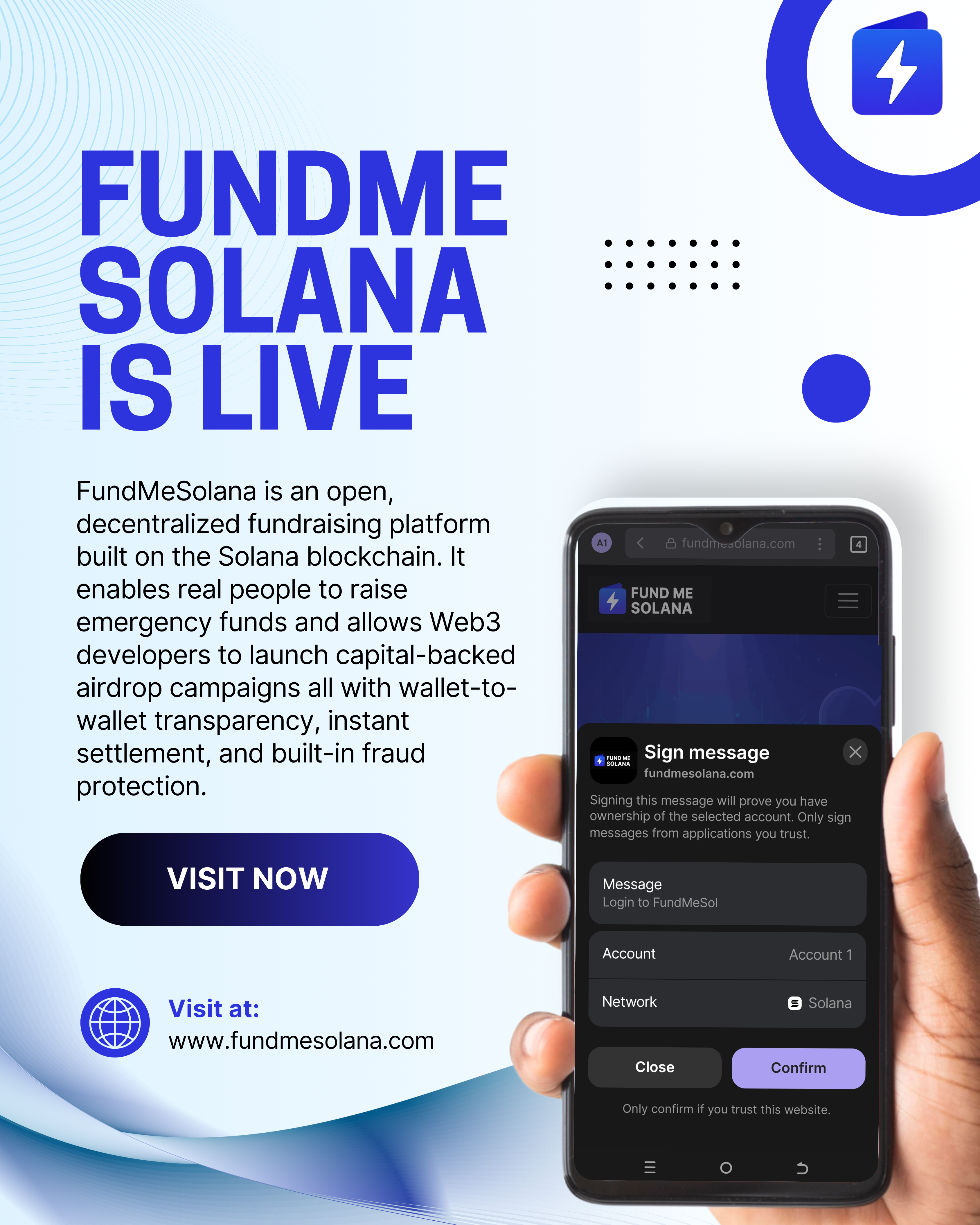 FundMeSolana - Decentralized Fundraising for Emergencies and Web3 Builders media 5