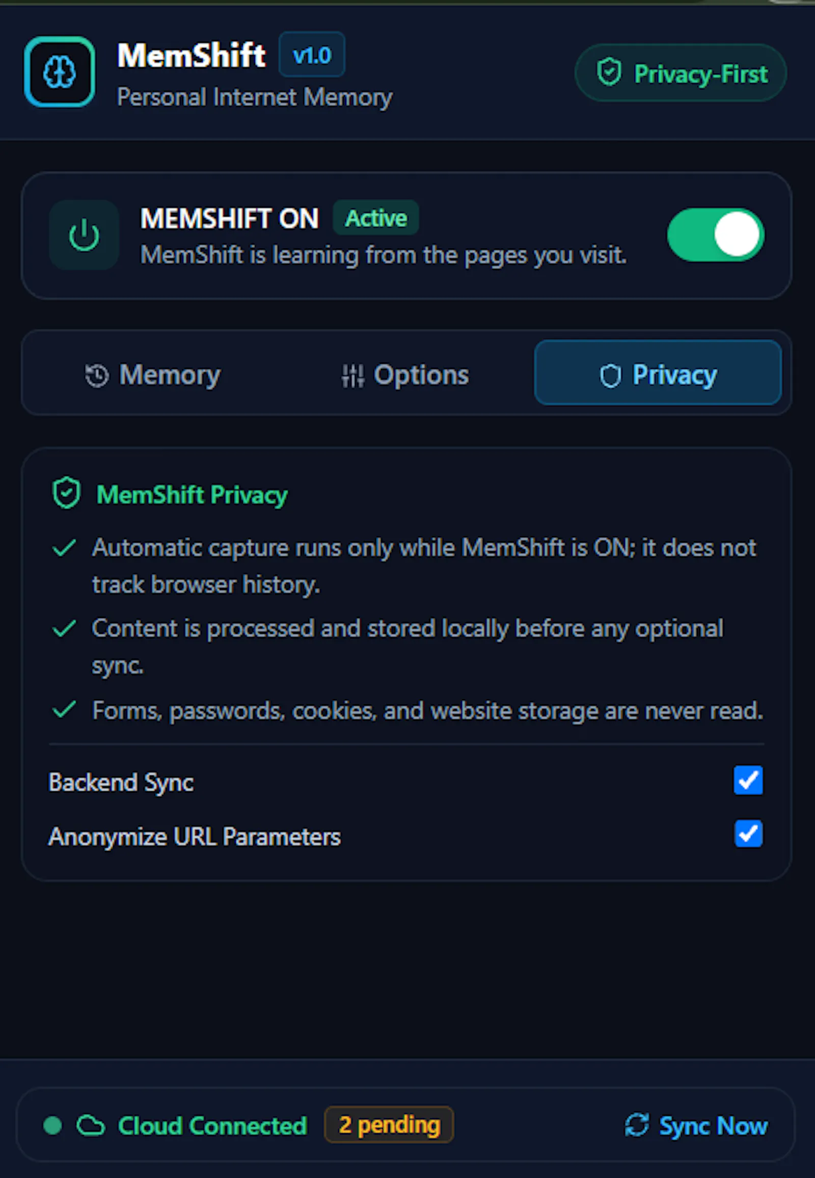 MemShift screenshot 4