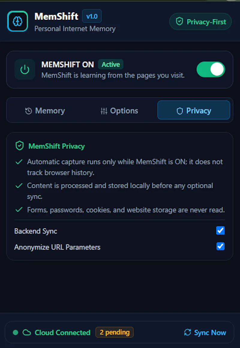 MemShift screenshot 4