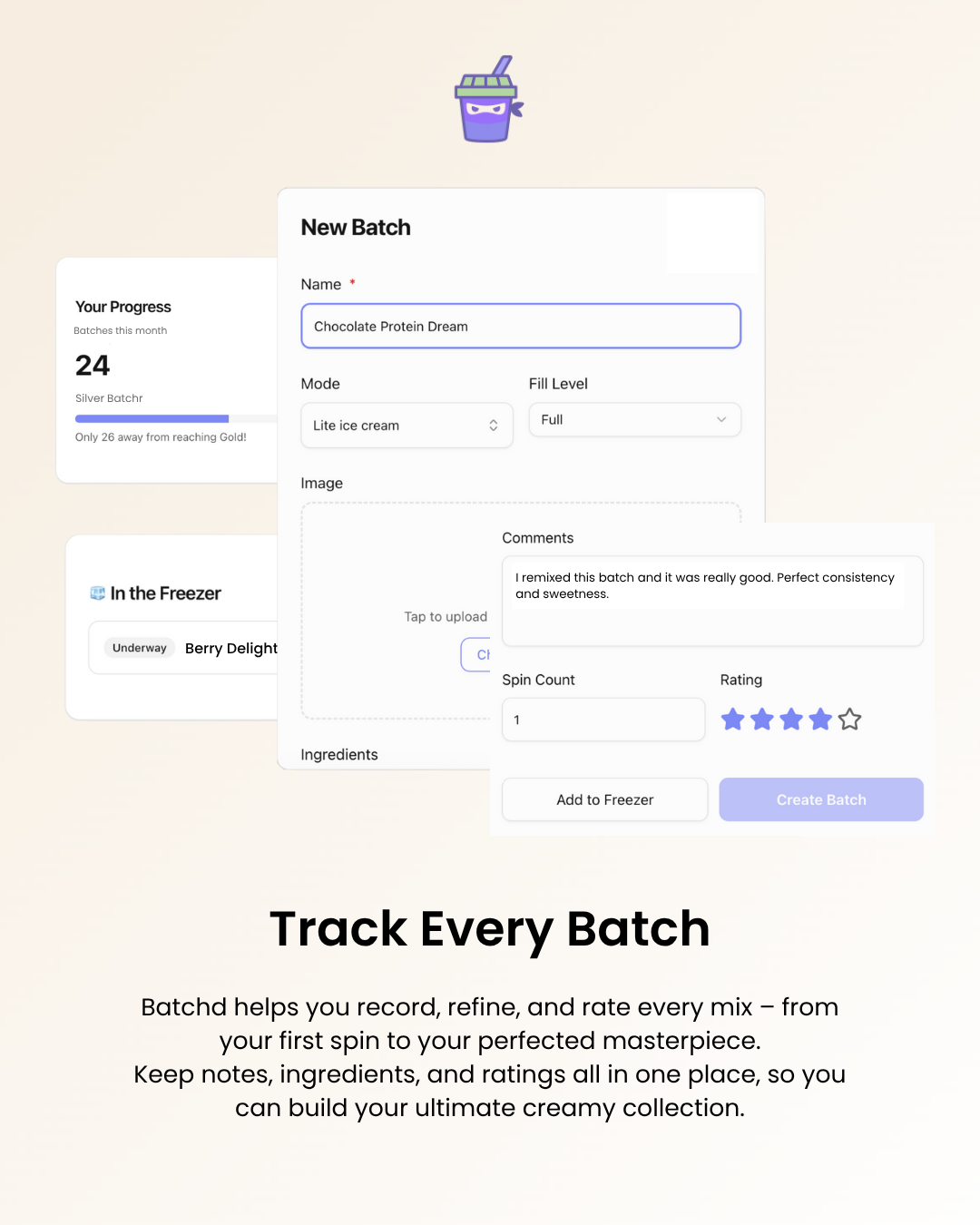 Batchd - Log & Explore Creami Creations gallery image