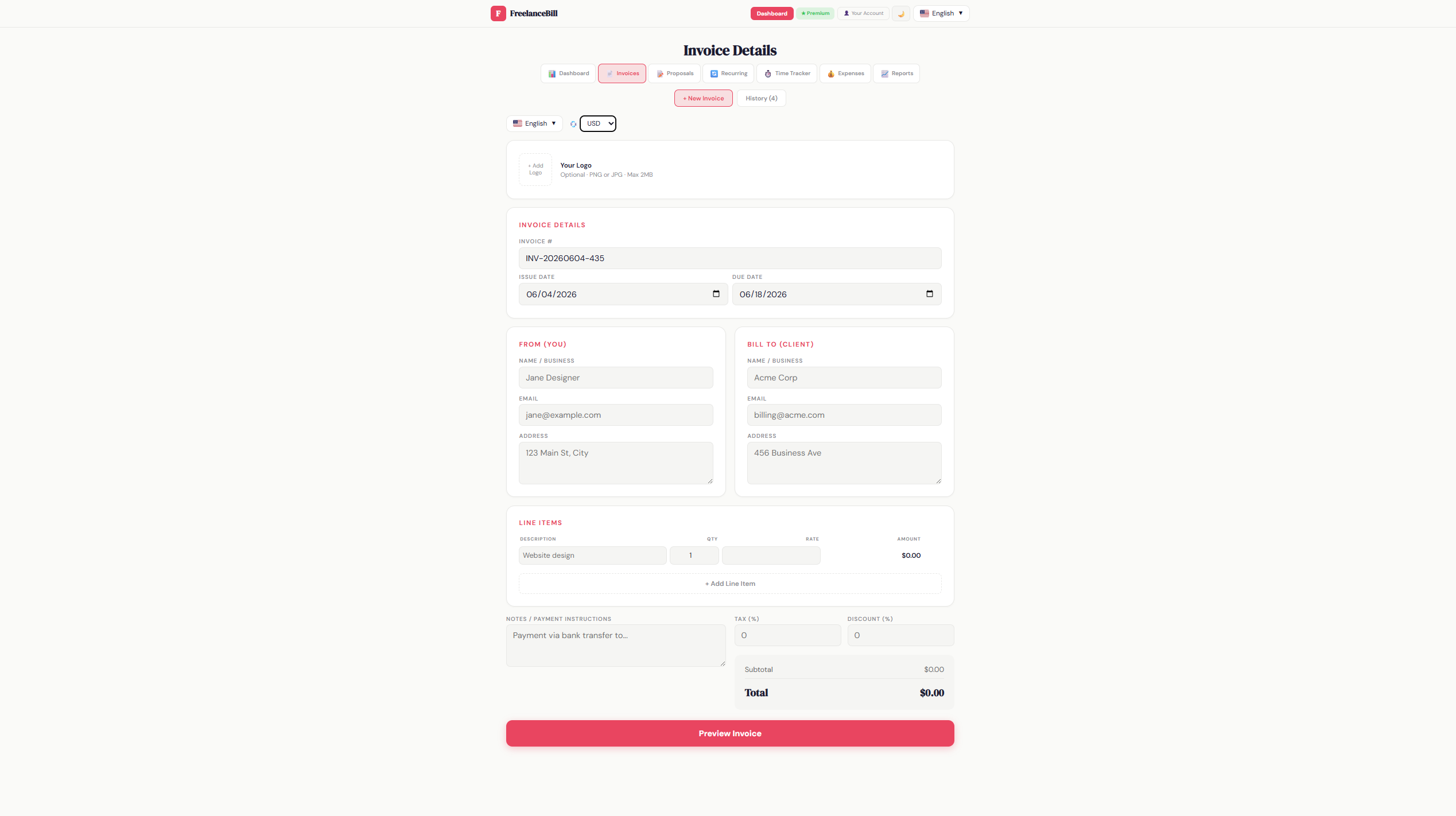 FreelanceBill gallery image