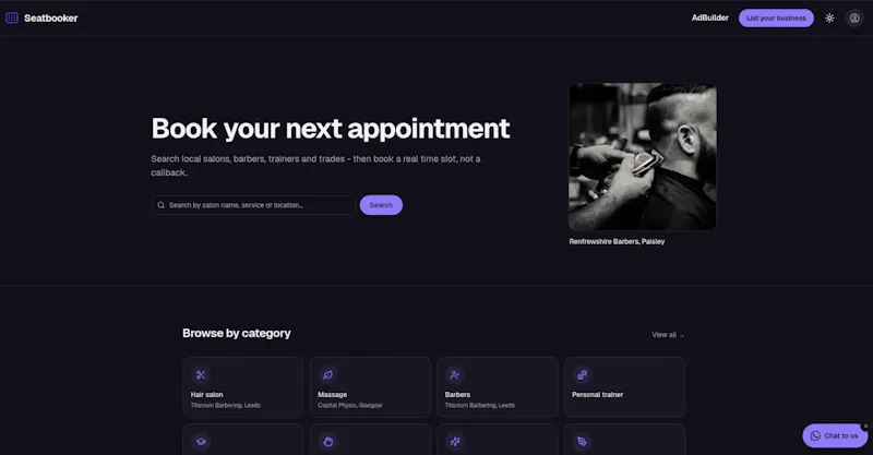 Seatbooker screenshot 1