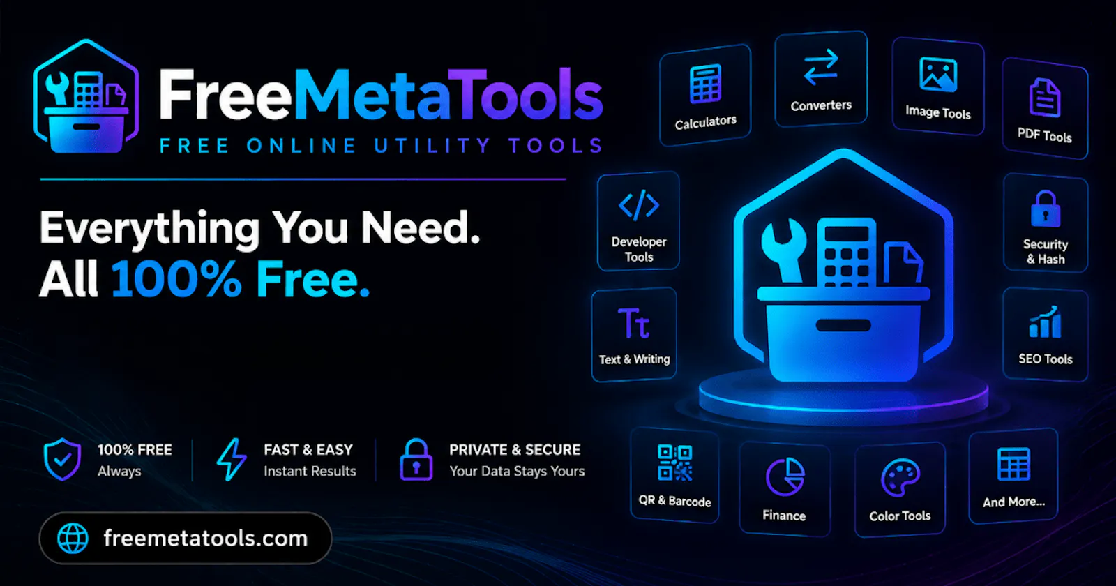 FreeMetaTools: Free Online Utility Tools screenshot 1