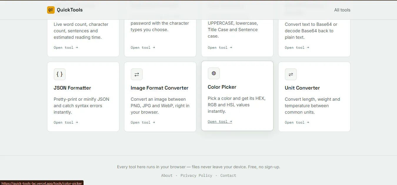 QuickTools gallery image