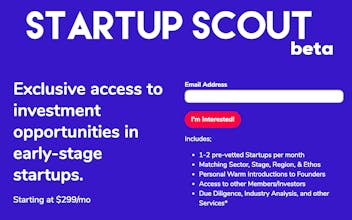 A Startup Scouting Service for Investors gallery image