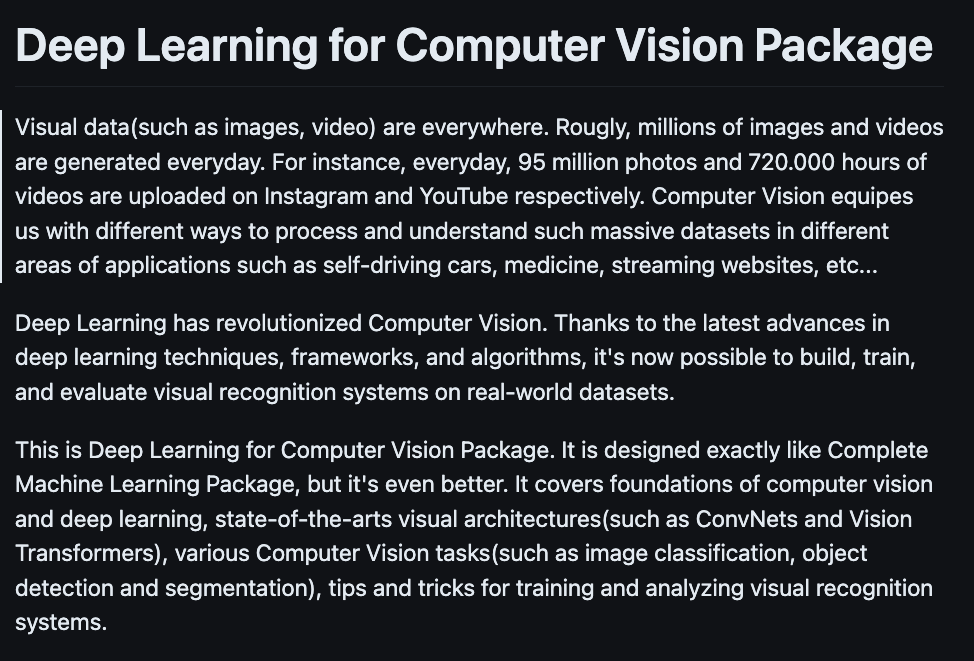 Deep Learning for Computer Vision Pack
