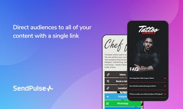 Free Bio Link Page by SendPulse gallery image