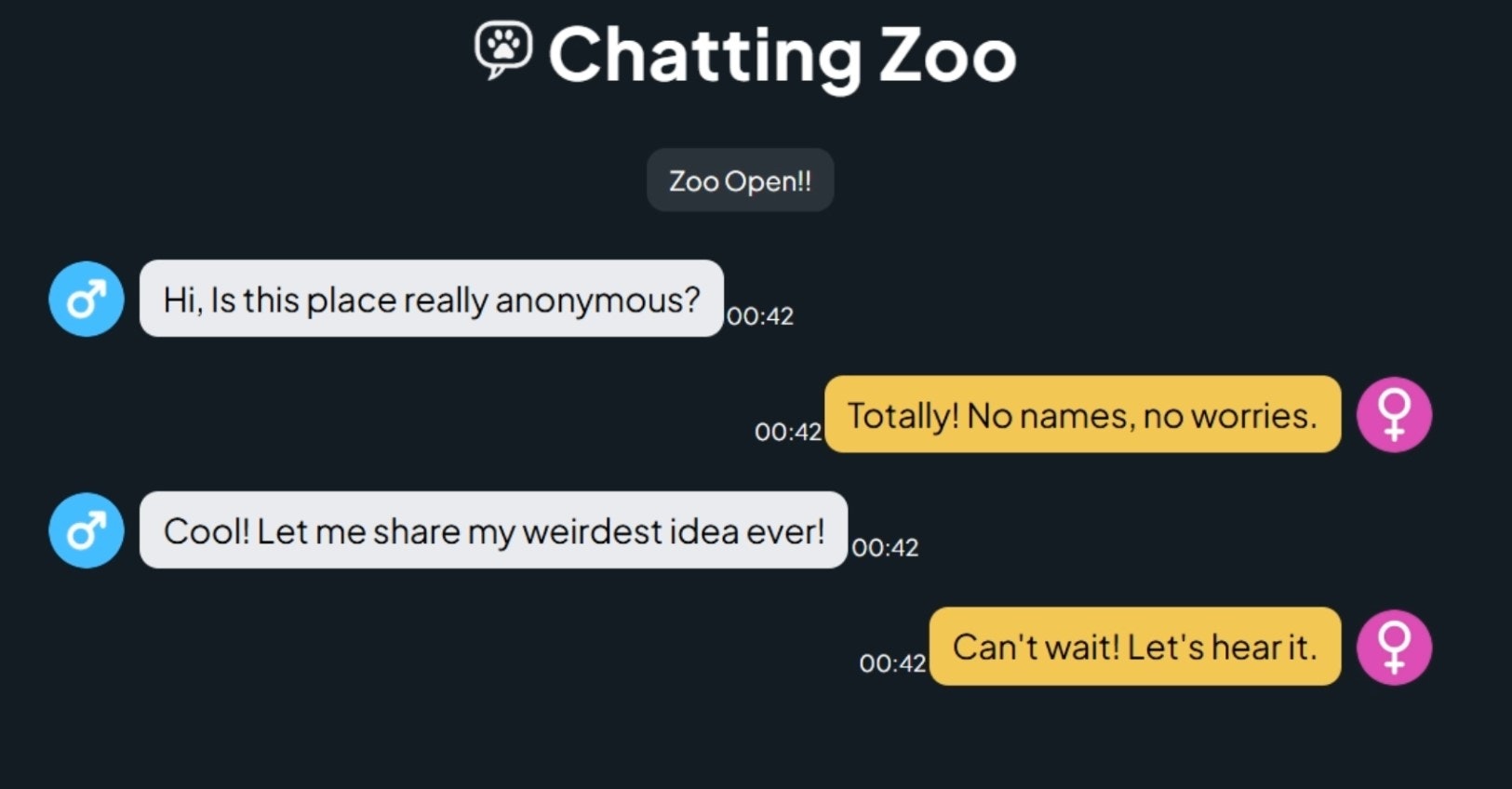 Chatend ZOO - Gratis willekeurige tekstchatkamer media 4