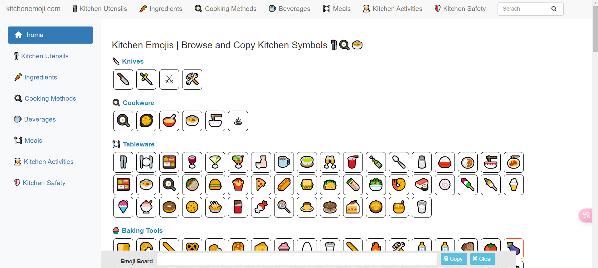 Media Emoji dapur - Semak imbas dan salin Emojis Kitchen 🍴🍳🍲 - Kitchenemoji.com 1