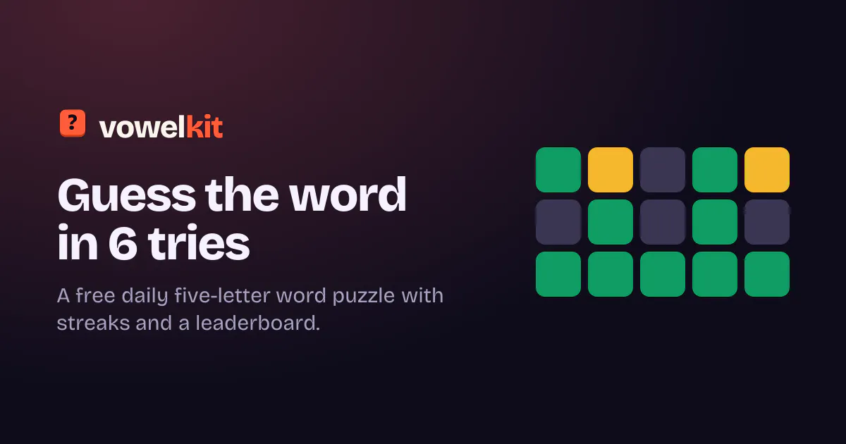 Vowelkit: Daily Word Guessing Game gallery image