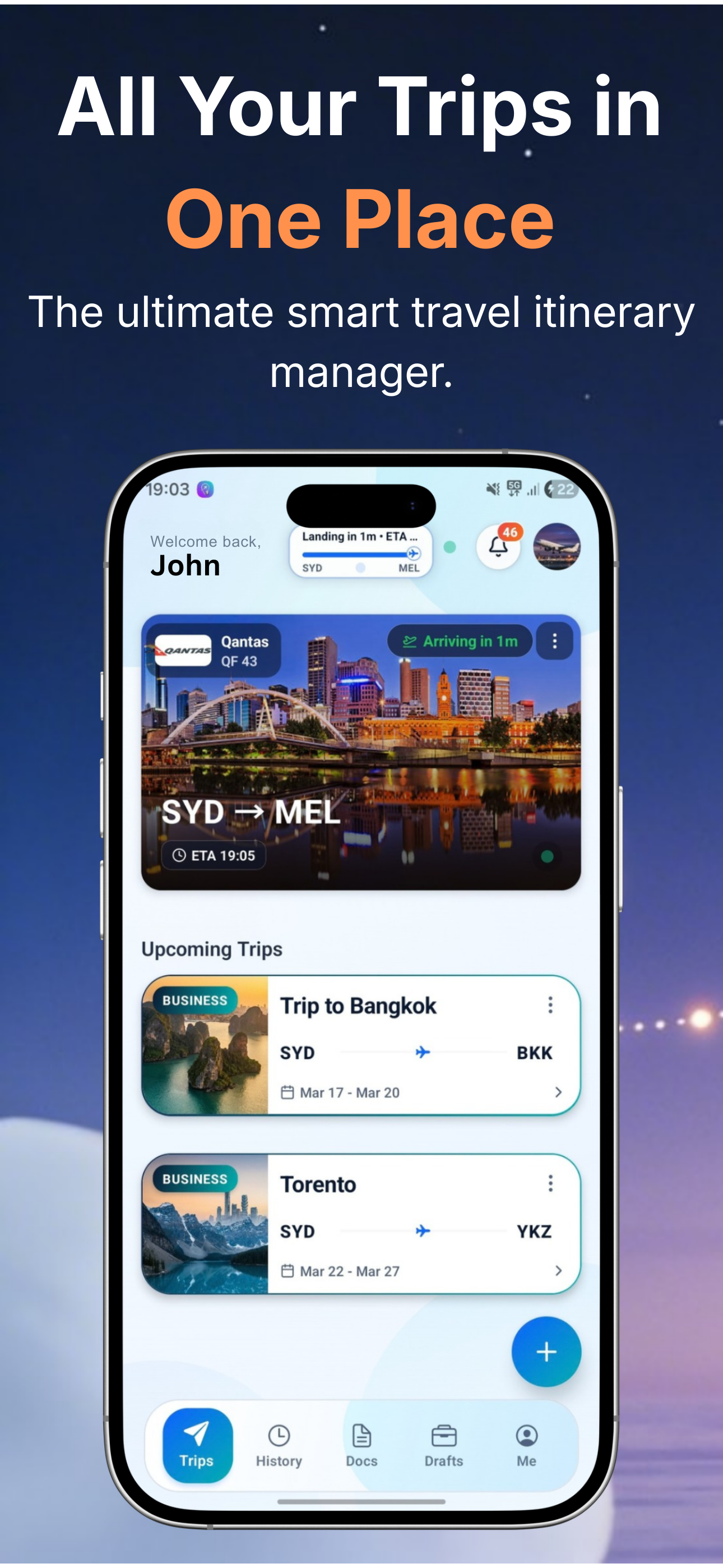 Trip Cache: Flight Itinerary gallery image
