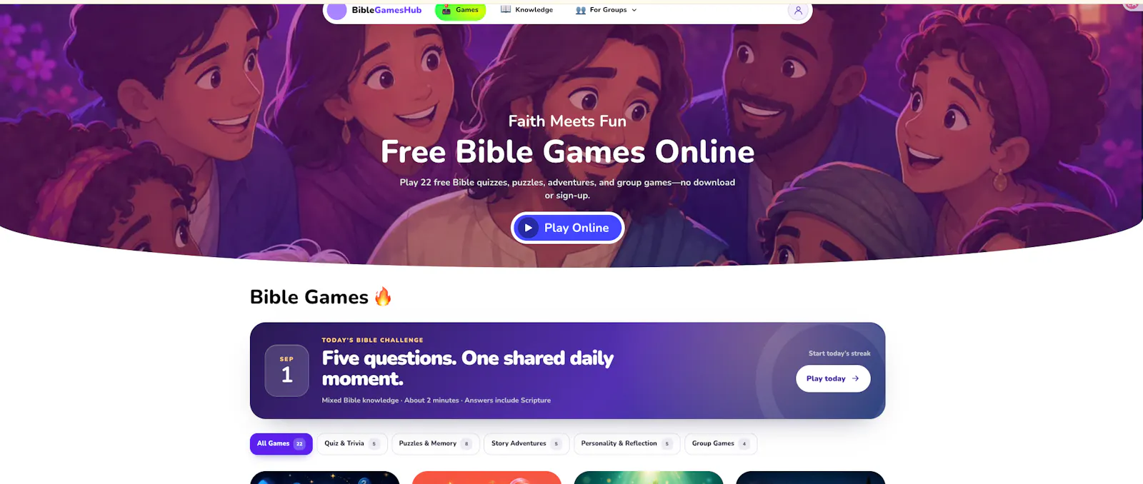 BibleGamesHub screenshot 1