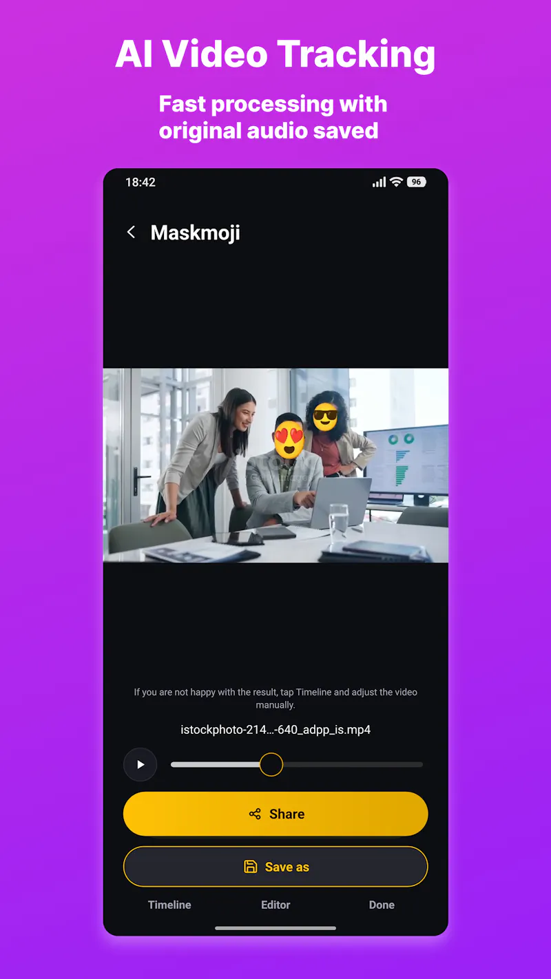 Maskmoji: hide face in video screenshot 8