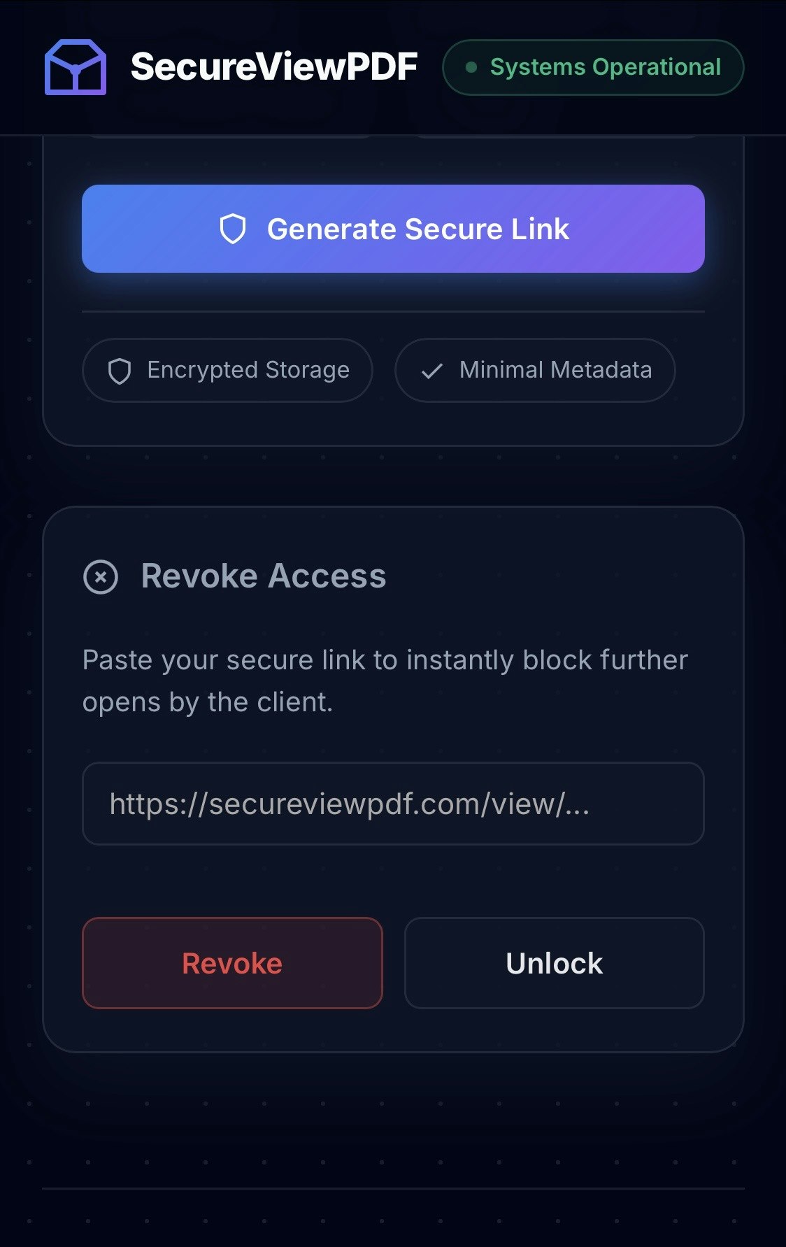 SecureViewPDF - Screenshot 2 showing product features and functionality