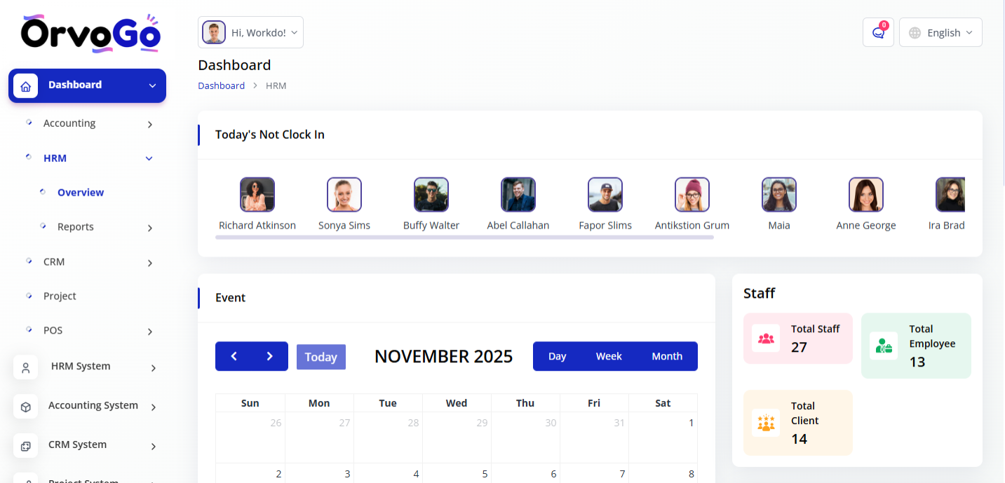OrvoGo – All-in-One Business OS - Screenshot 2 showing product features and functionality