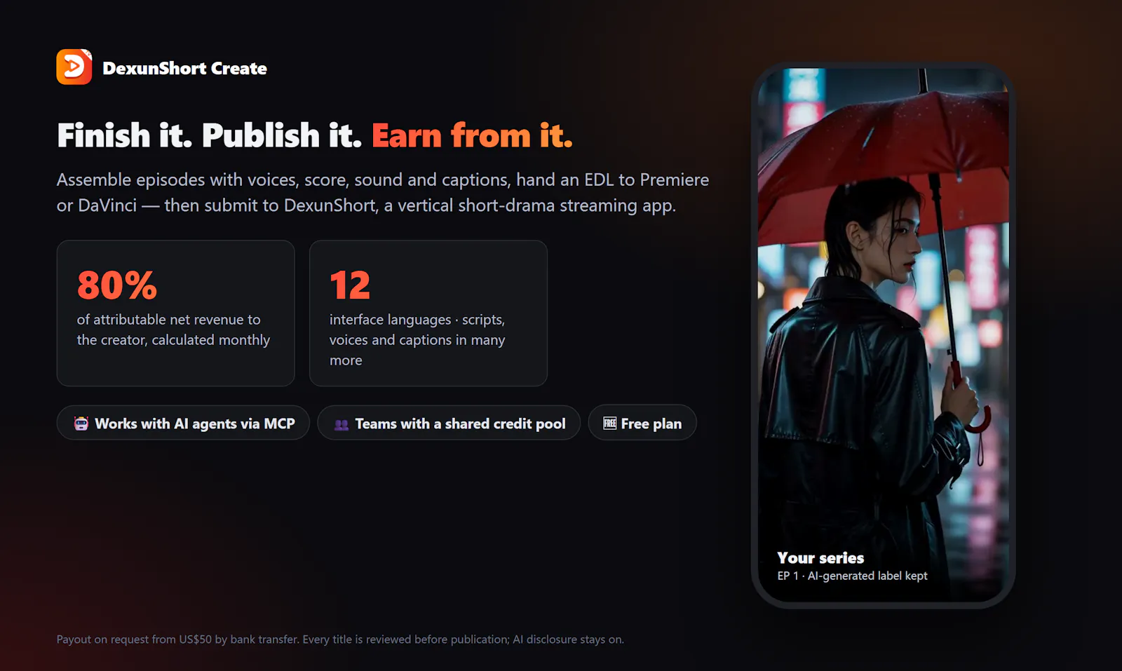 DexunShort Create screenshot 6