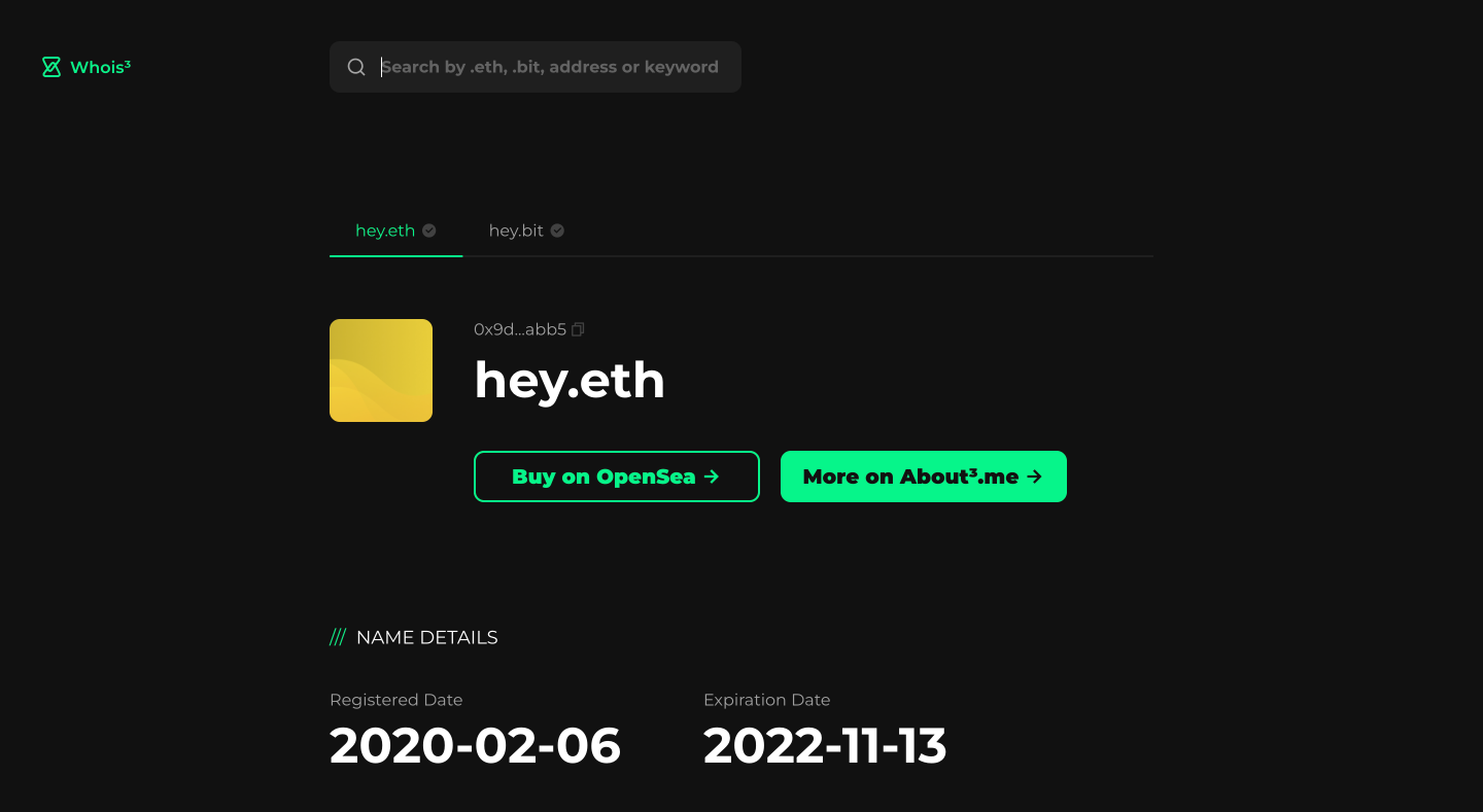 Whois³ gallery image