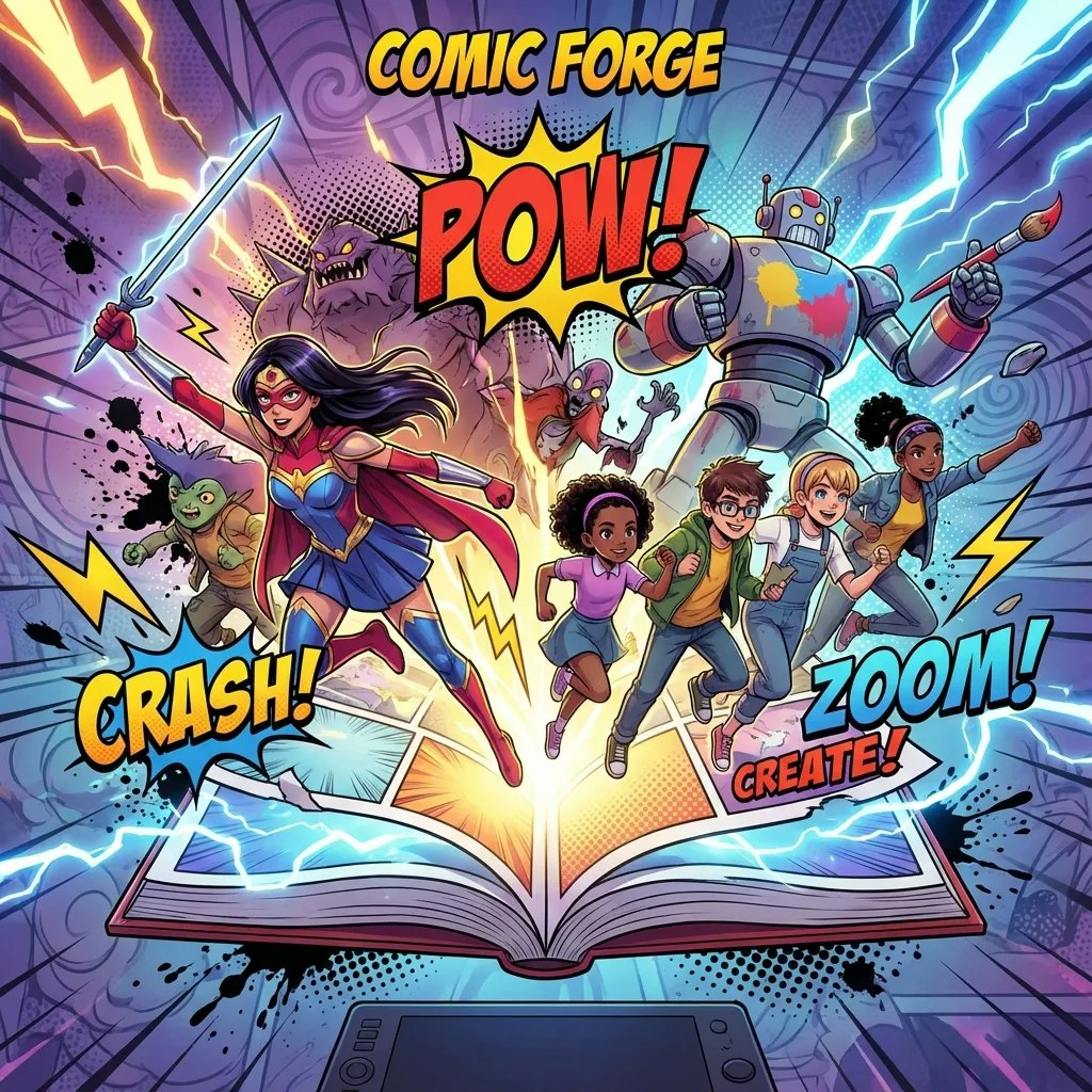 ComicsAI - Main product screenshot demonstrating key features and user interface