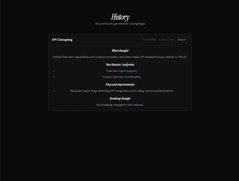 DiffLogs screenshot 2