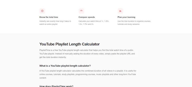 youtube-playlist-length-calculator screenshot 3