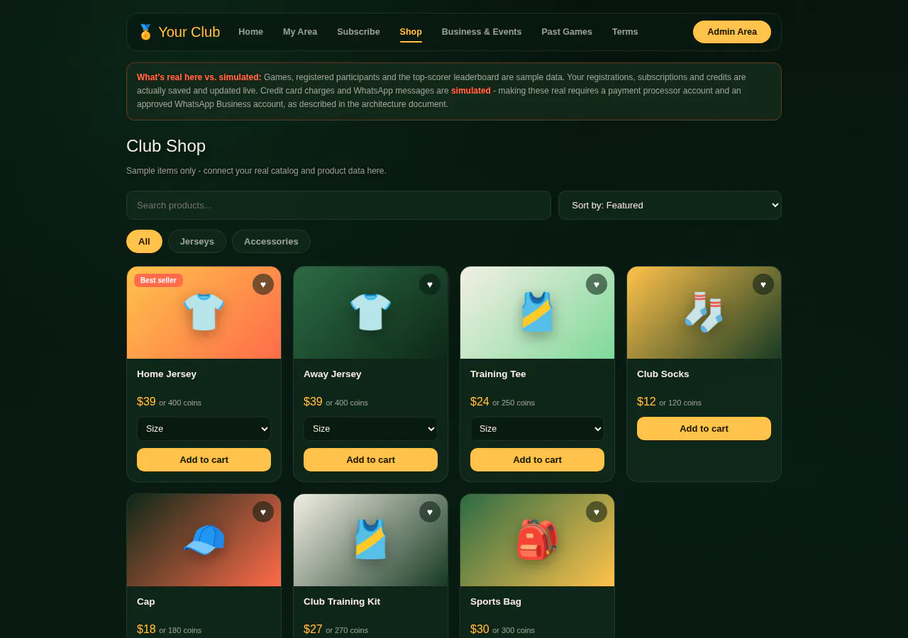 Club Manager gallery image