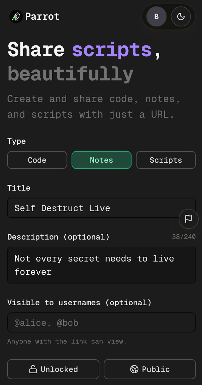 Parrot screenshot 3