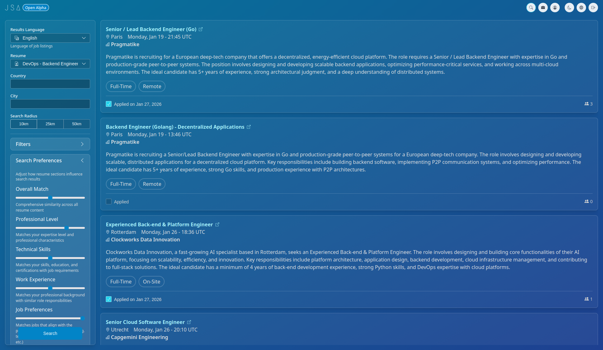 JSA - Screenshot 3 showing product features and functionality
