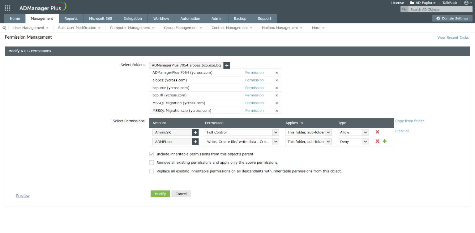 ManagenEngine AdManager Plus media 4