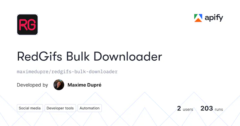 RedGifs Bulk Downloader screenshot 1