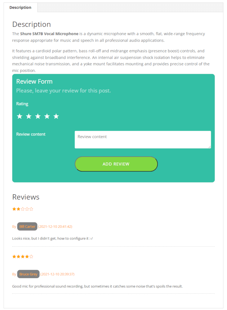 WordPress Review eklentisi - WP inceleme eklentimizle kolayca değerlendirme, inceleme ve görüntüleme medya 9