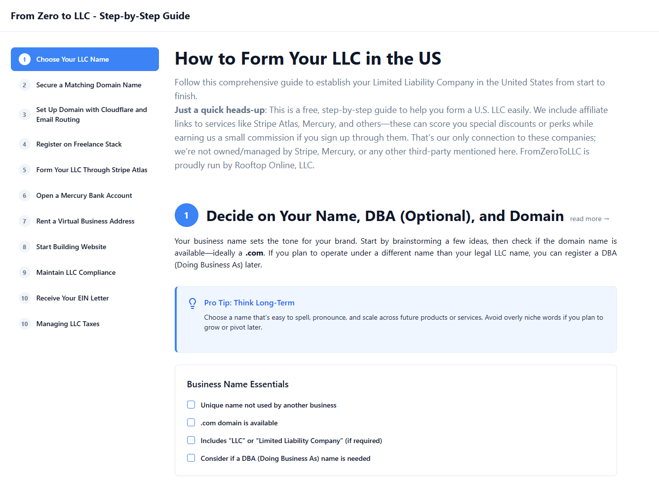 From Zero to LLC - Step by Step Guide gallery image