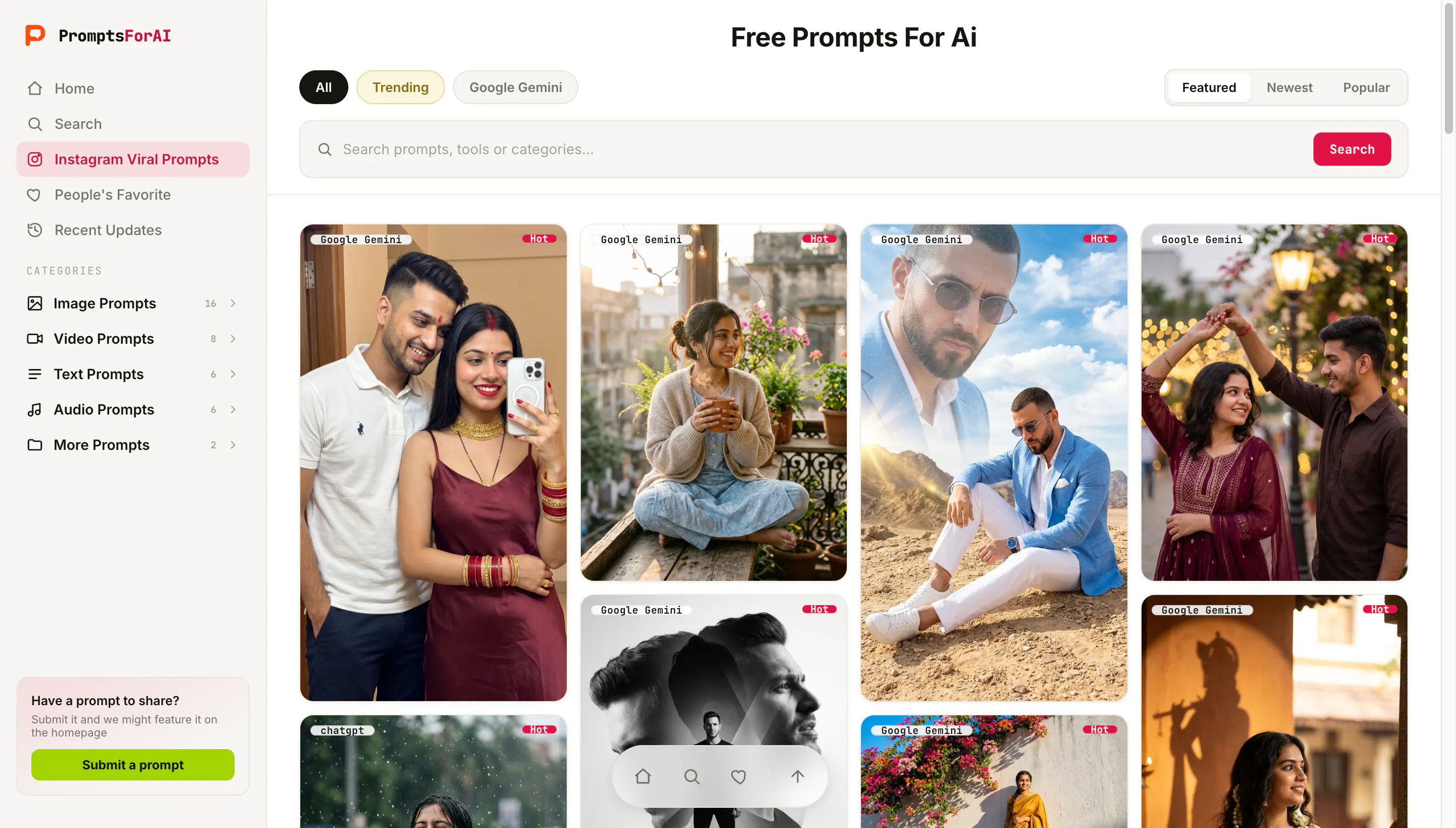 Prompts For AI gallery image