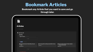 Archivage d&rsquo;articles avec Notion Bookmark Manager
