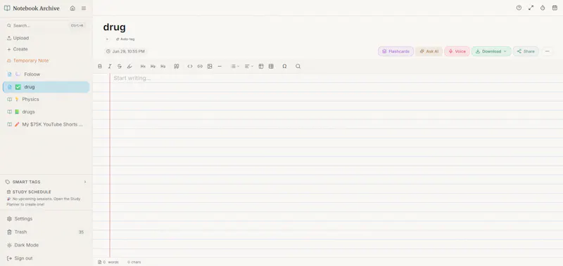 Notebook Archive screenshot 3