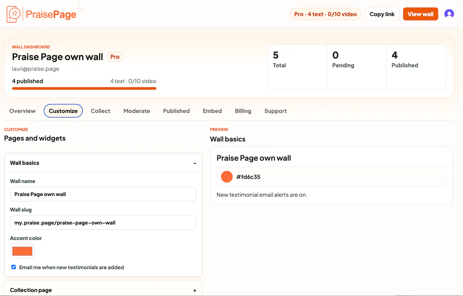 Praise.page screenshot 4