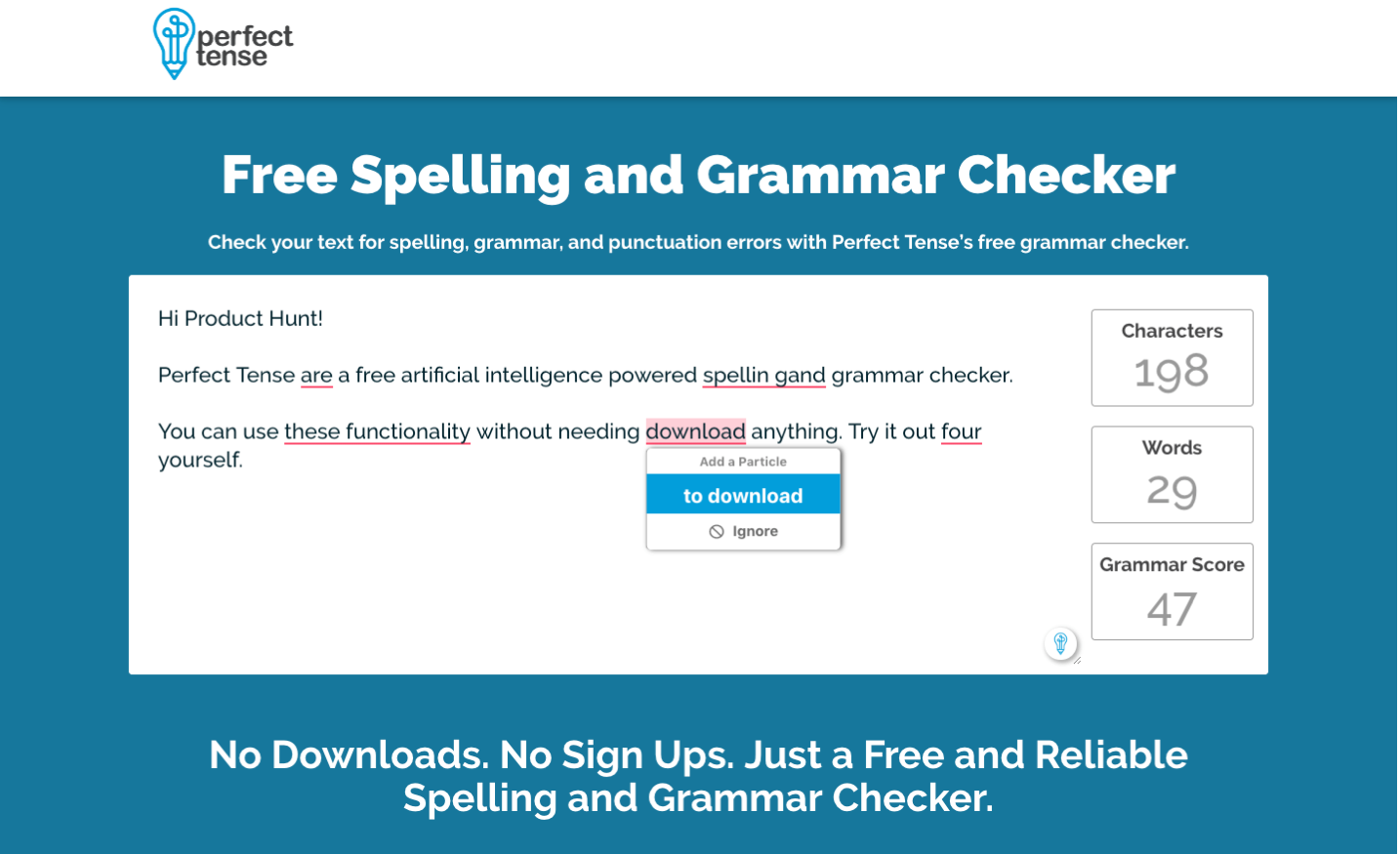 Free Grammar Checker By Perfect Tense - Free AI-powered Spelling ...