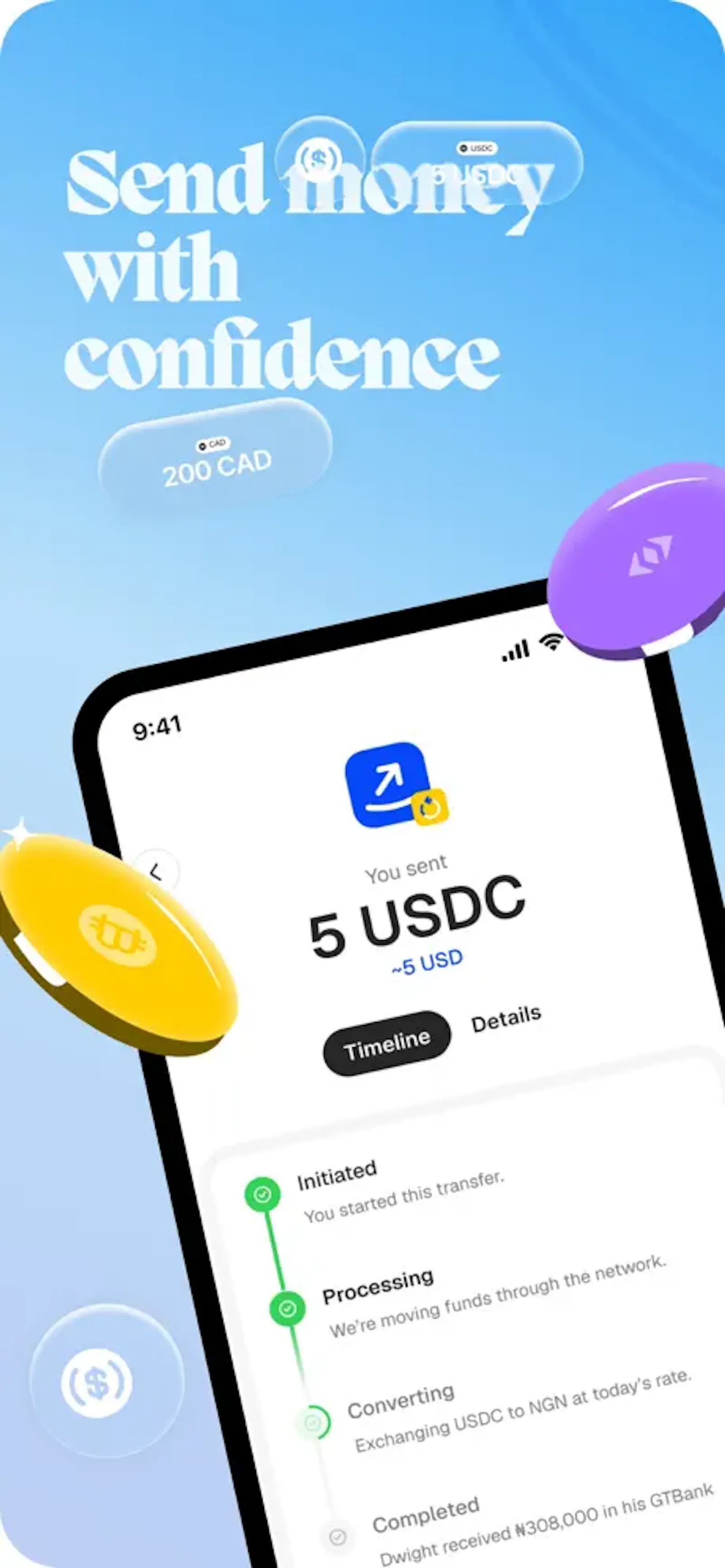 Sendcoins screenshot 1