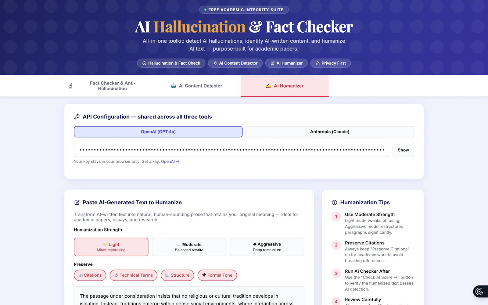 AI Academic Integrity Suite screenshot 1