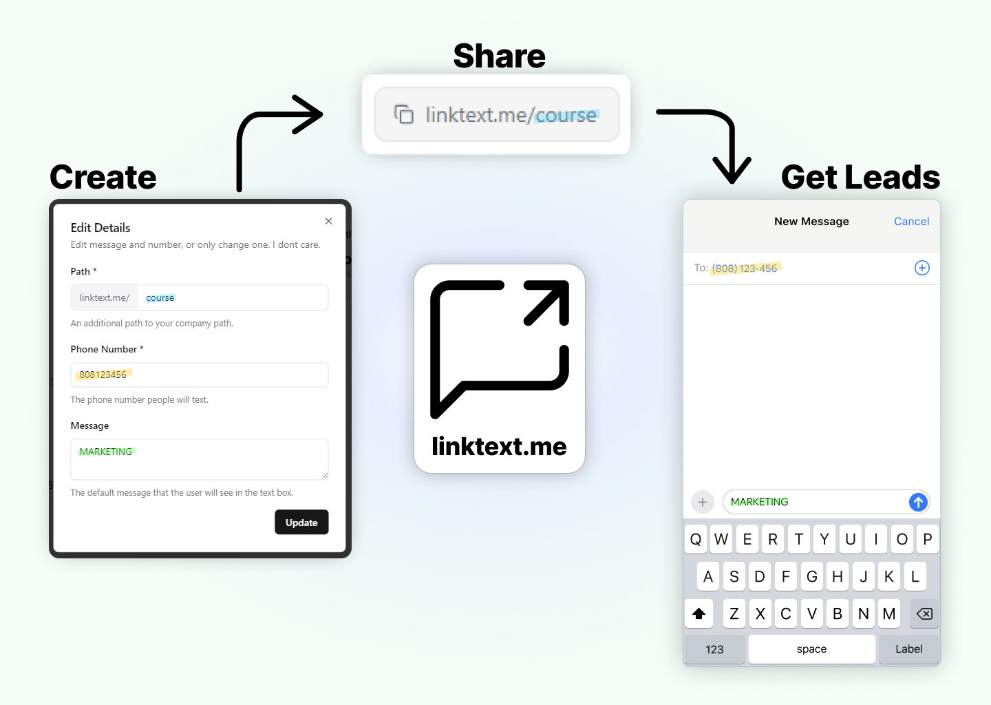 Linktext.me - CAL.com สำหรับ SMS และหมายเลขโทรศัพท์ media 3