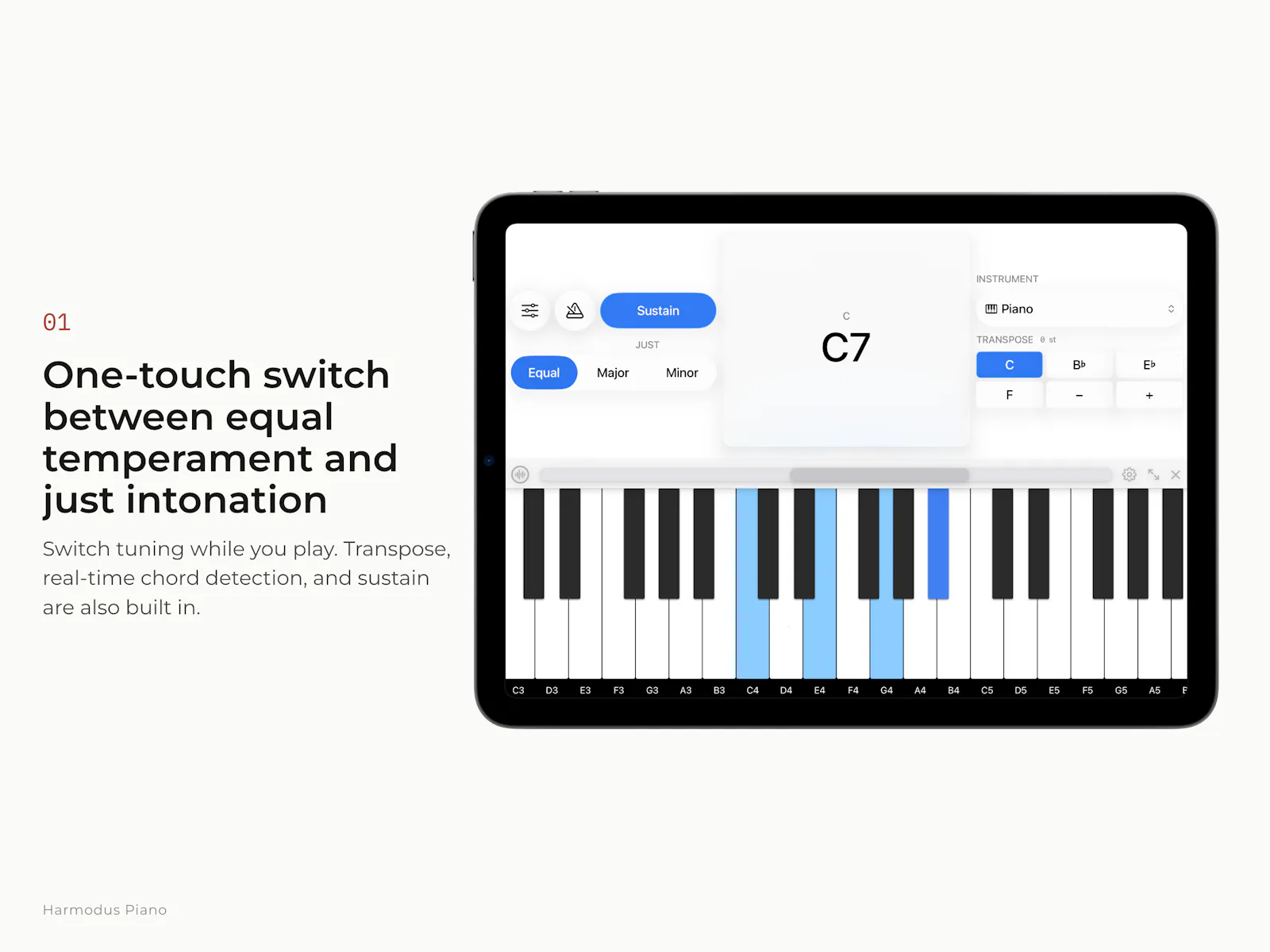 Harmodus Piano - Pure Tuning screenshot 2