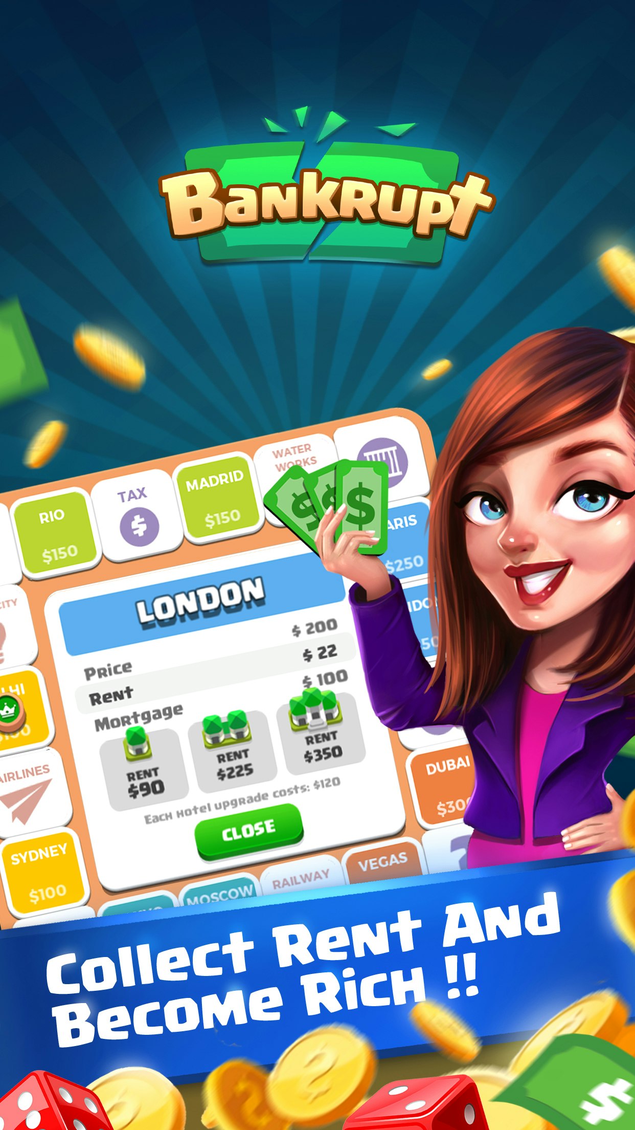 Bankrupt: Classic Monopoly style android game gallery image