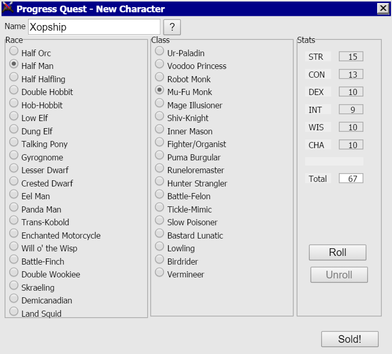 Progress Quest gallery image