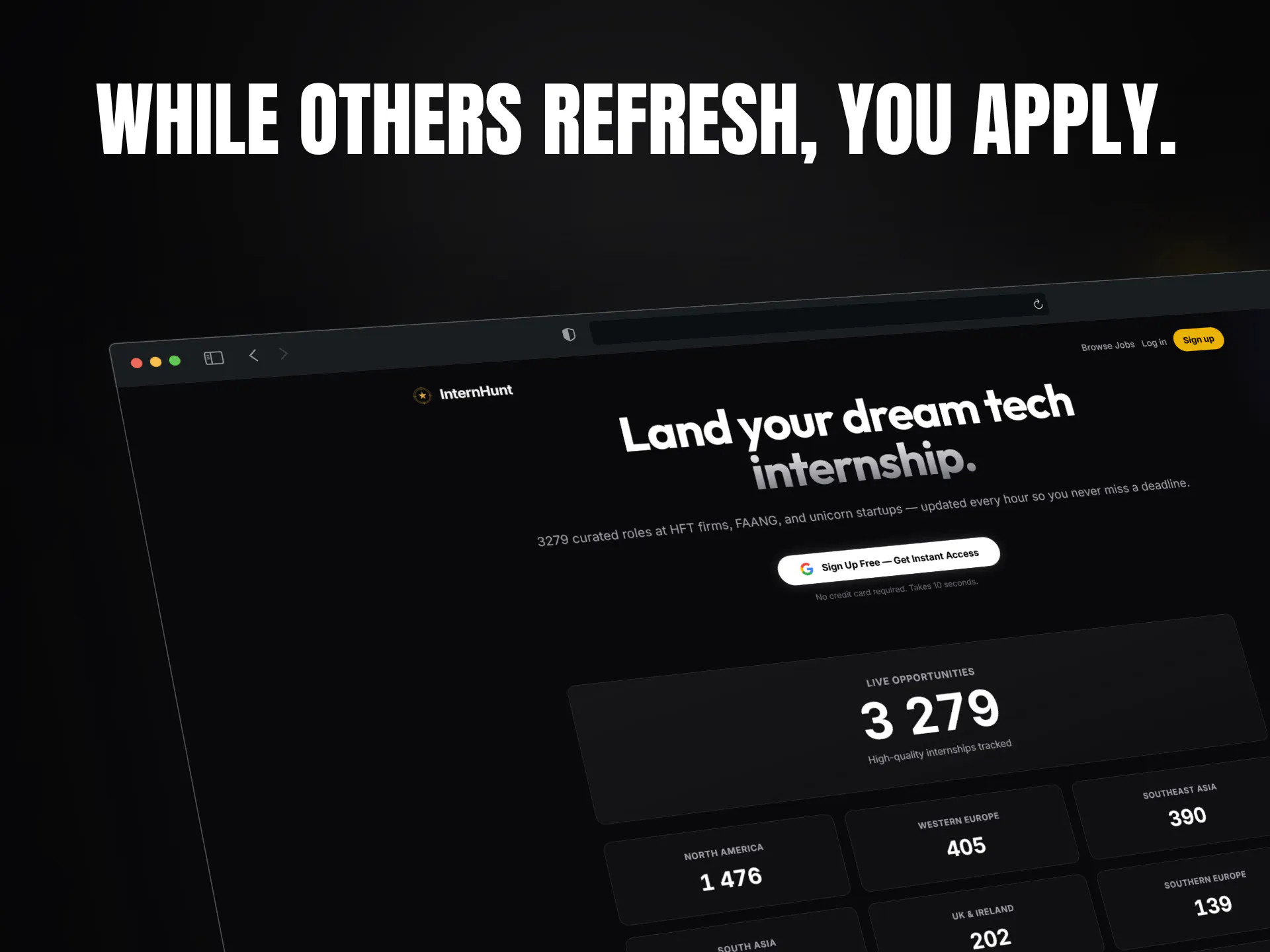 InternHunt 제품 배너