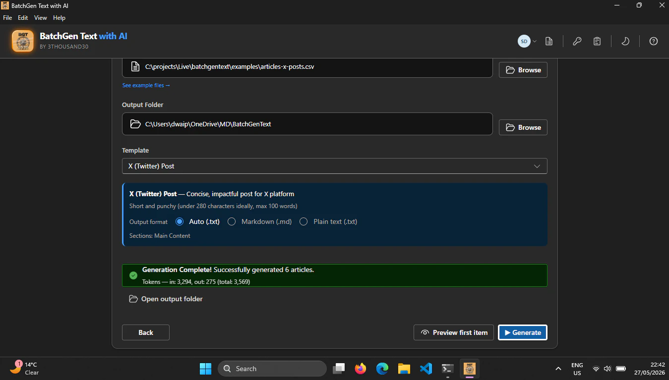 BatchGen Text with AI - v1.1.1 screenshot 6